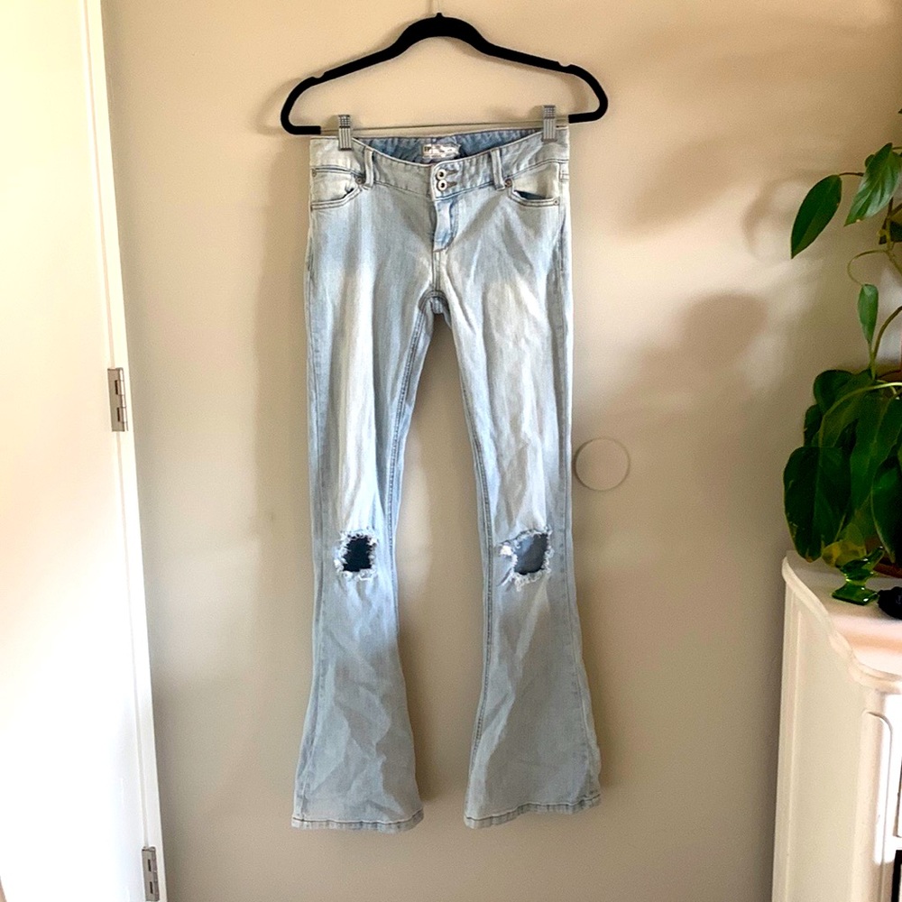 Free People Light Wash Flare Jeans